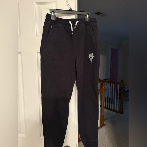 Black Youth Goat Jogger Pants with Embroidered Logo. Youth XLarge - Picture 1 of 5